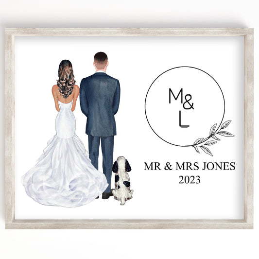 Monogram Wedding Portrait