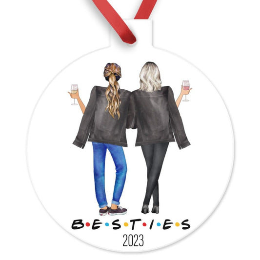 Leather Jacket Besties Ornament