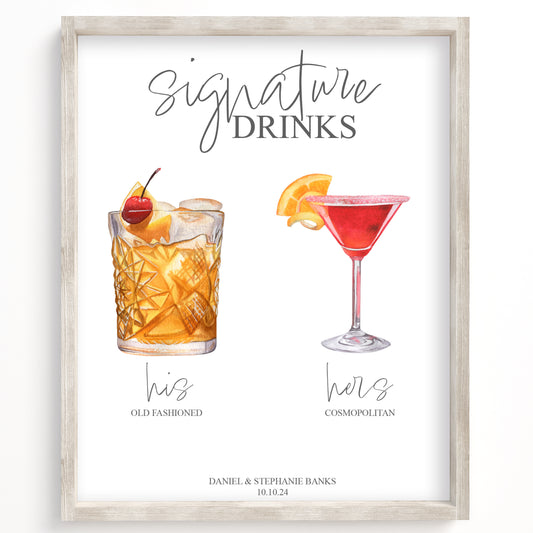 Cocktail Menu Portrait