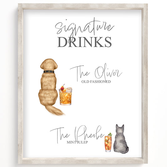 Pet Cocktail Menu Portrait