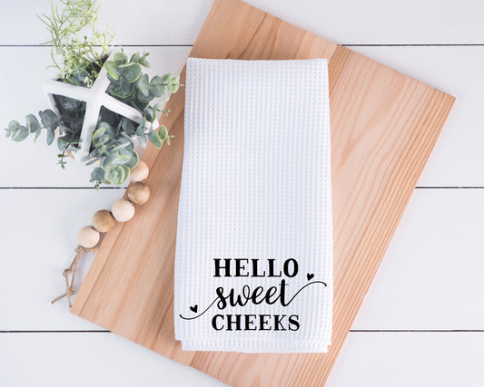 Hello Sweet Cheeks Hand Towel