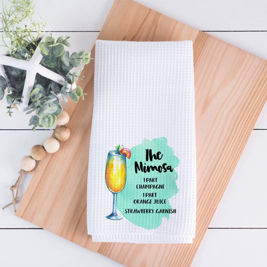 Mimosa Recipe Hand Towel